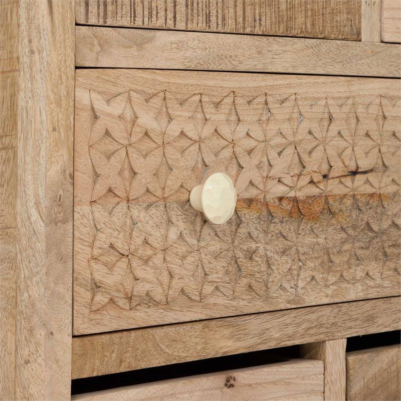 Rustic Wood Multi-Storage Chest in Natural Z7578