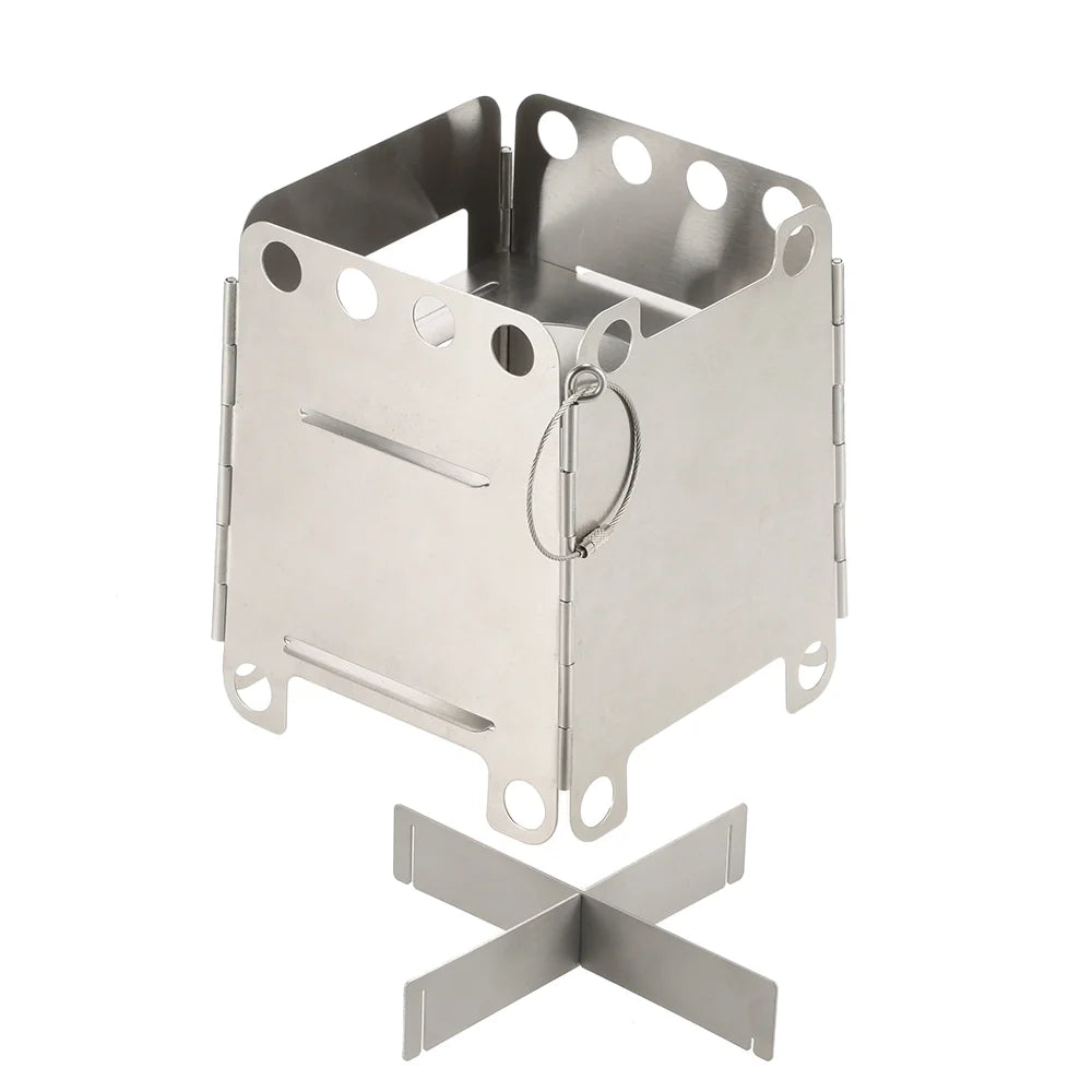 Stainless Steel Portable Folding Wood Stove H801