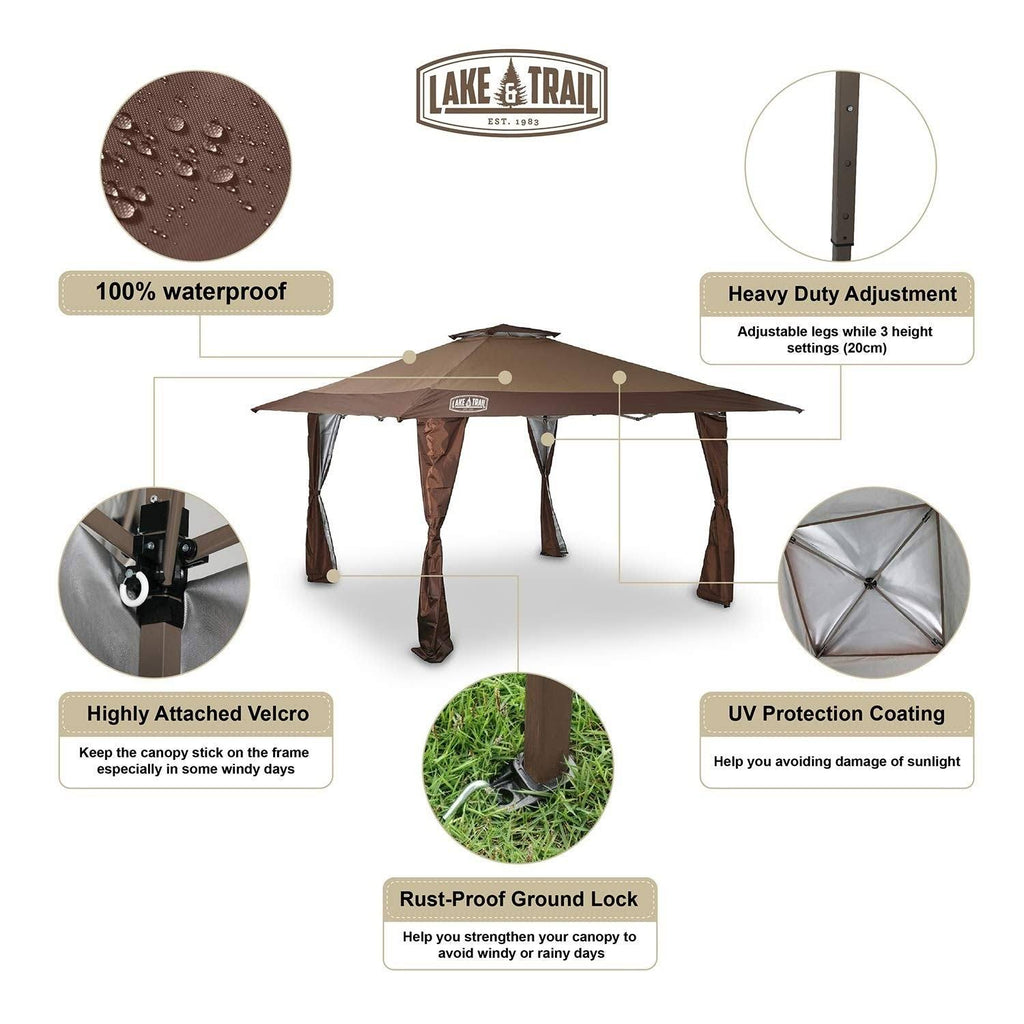 13 x 13 Straight Leg Pop-Up Canopy Gazebo N21101