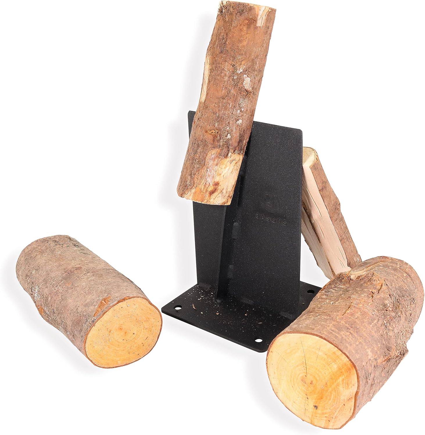 Heavy-Duty Carbon Steel Firewood Splitter, Portable, Rust-Proof, Sharpening File, Pack of 2 V4028