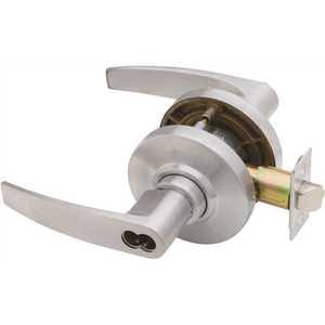 Satin Chrome Storeroom Small Format Lock with Latch and Strike W20515