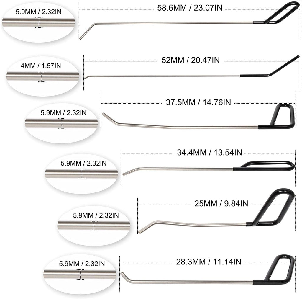 30Pcs Paintless Dent Repair Tools Kit Dent Removal Rods Set I181824