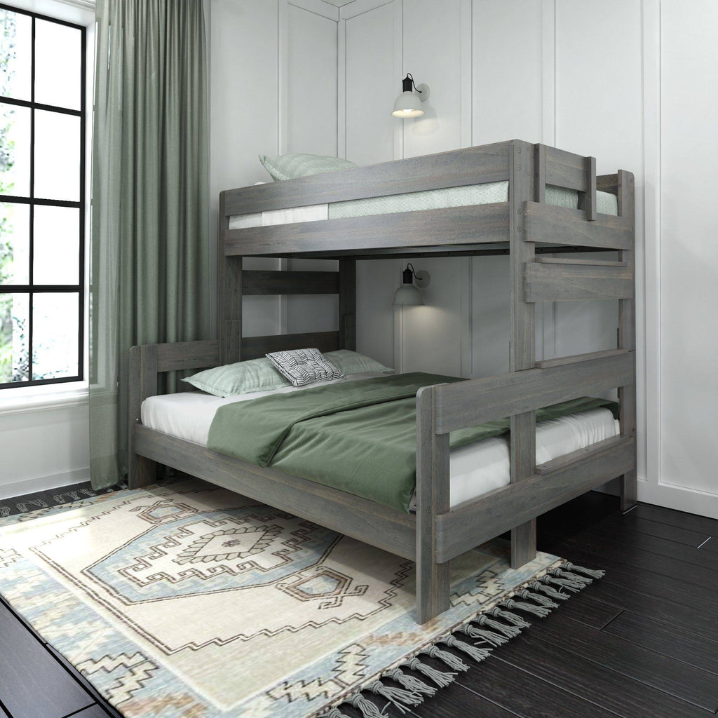 White Wash Farmhouse Twin XL/Queen Bunk Bed E9147