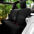 Black Neoprene Rear Seat Covers for Jeep Wrangler JK 4DR D2114