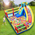 Inflatable Water Slide Park with Climbing Wall and Splash Pool C103