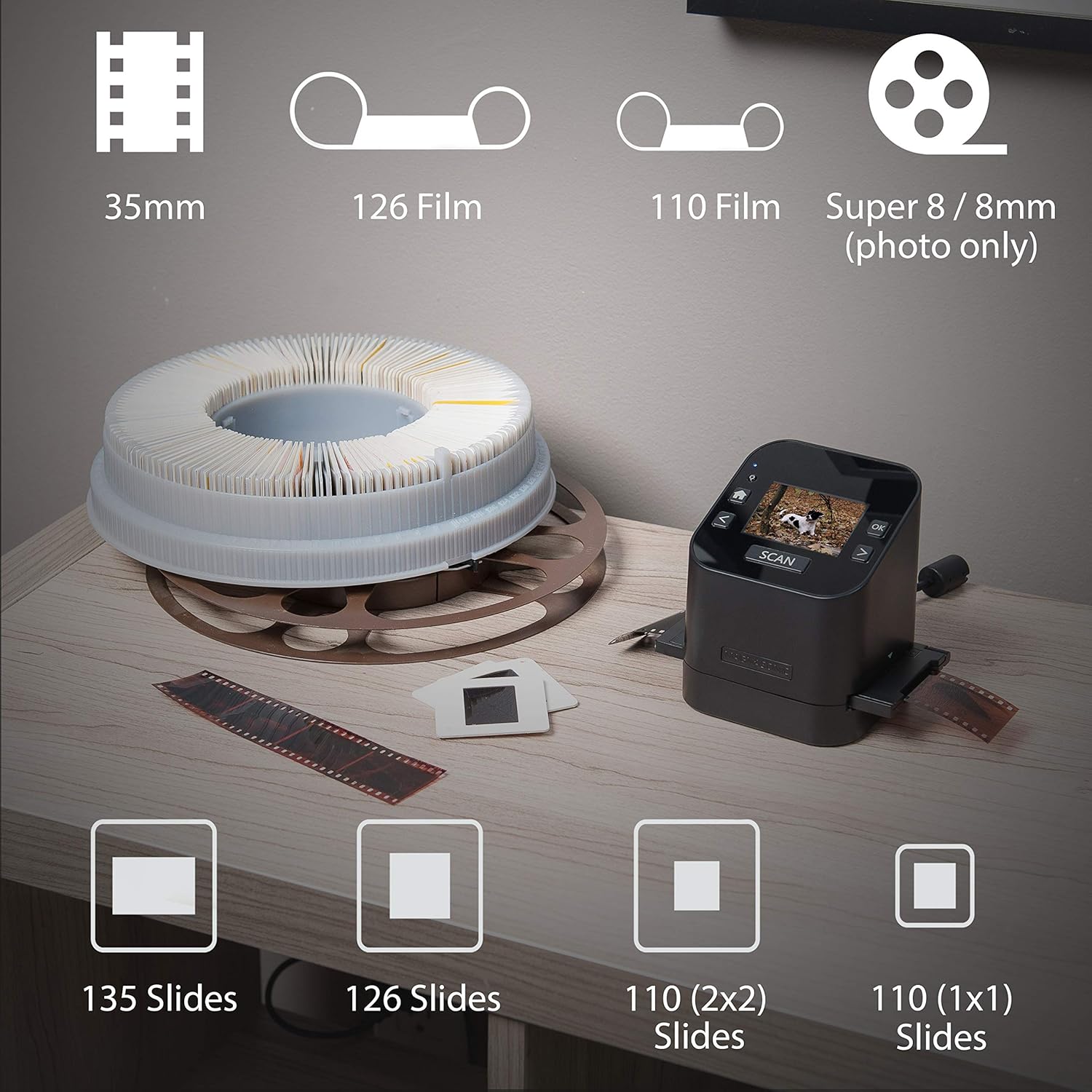 Film Scanner with 22MP Resolution and 2.4 LCD Screen I698094