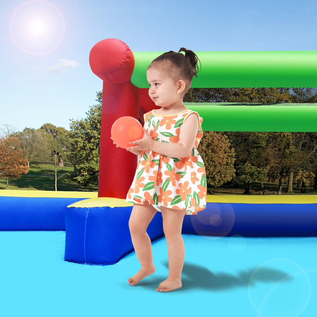 Inflatable Water Slide Park with Climbing Wall and Splash Pool C103