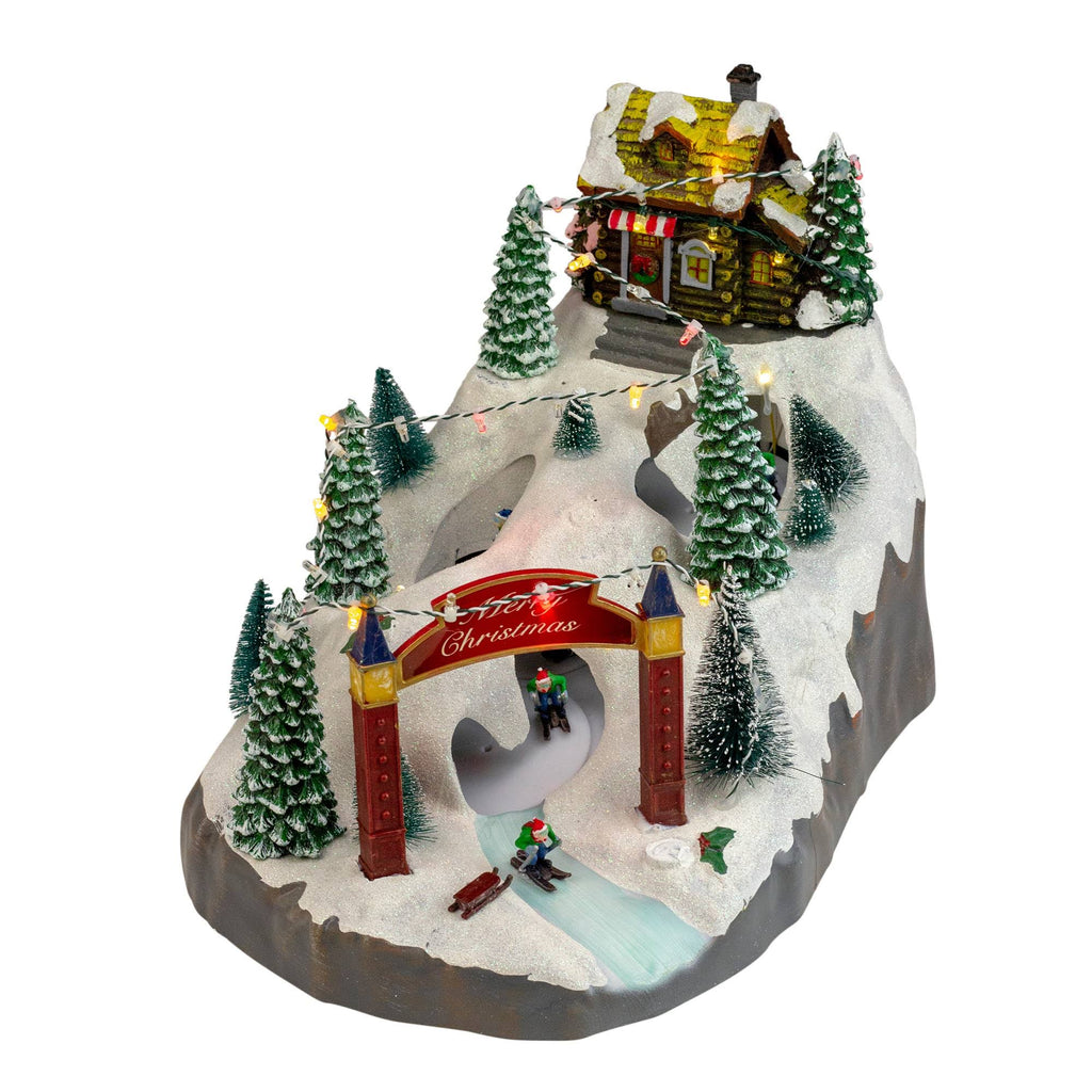 White Animated LED Christmas Tabletop Decor W693