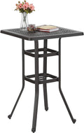 27.5 Cast Aluminum Square Bar Height Bistro Table F11079