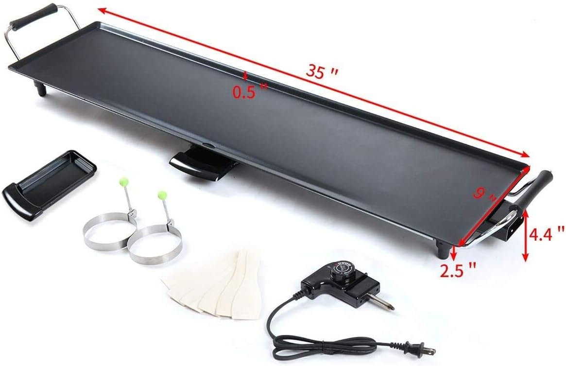 Electric Griddle Nonstick 1500 Watts 35x9 O75688