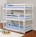 White Triple Bunk Bed D6444
