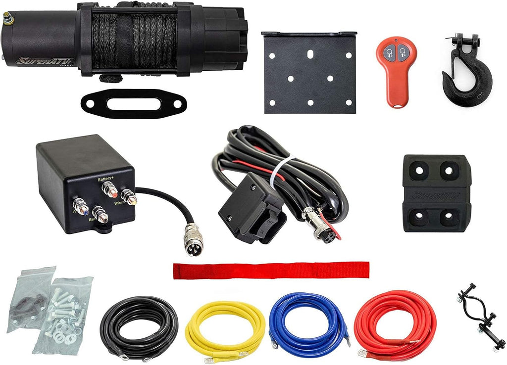 Black Ops 6000 lb Winch with Winch Mounting Plate J80592