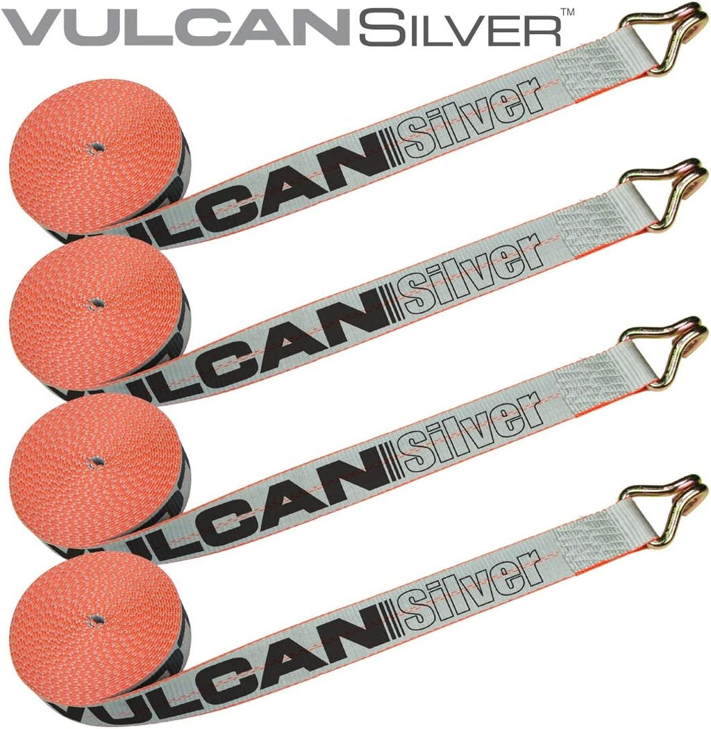 2 Inch x 27 Foot Winch Strap with Wire Hook, 4 Pack R226844