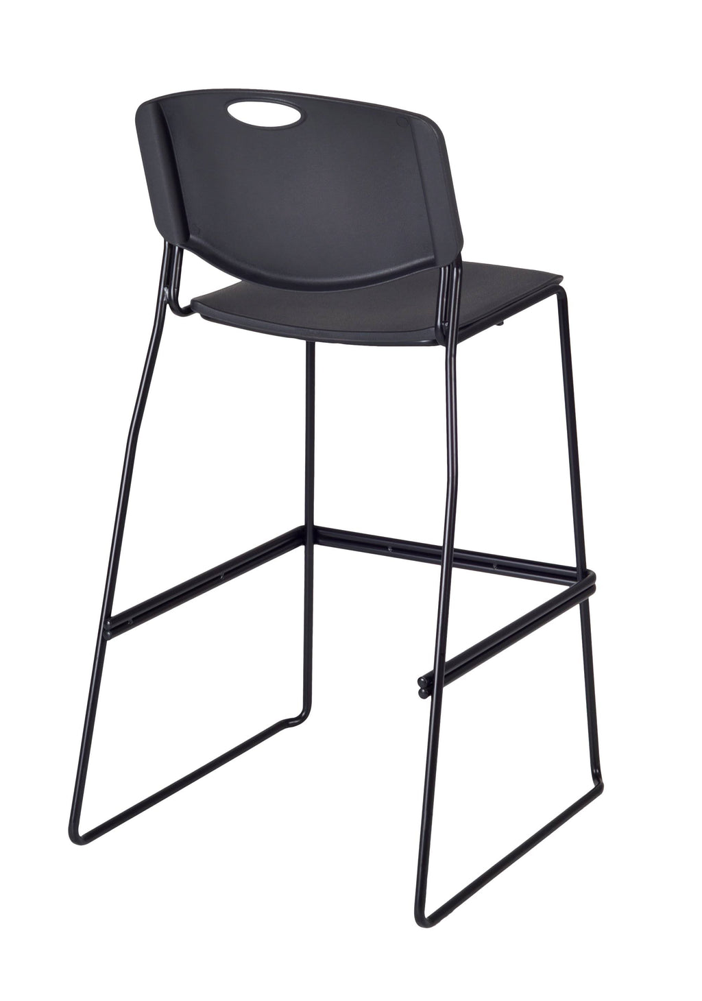 Square Cafe Table Maple & 2 Stack Stools Black V10487