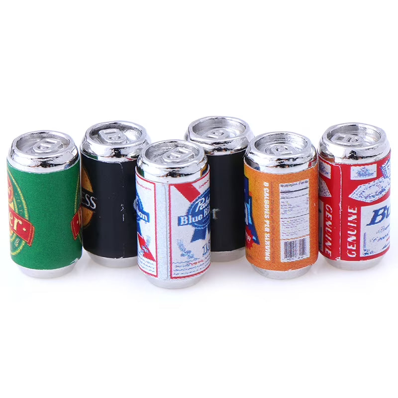 6pcs/Set Bottle Beer Miniatures Dollhouse Toys B6593