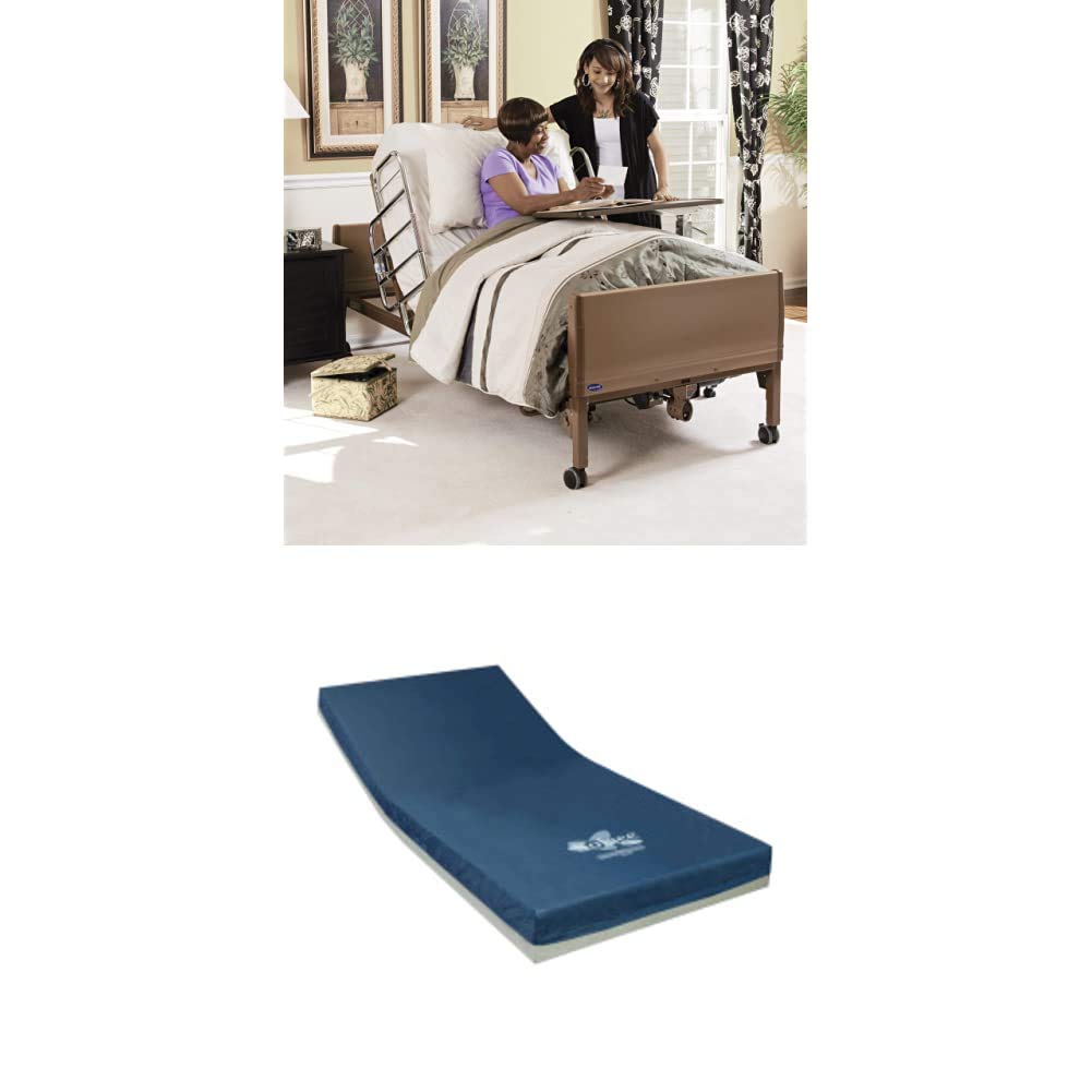 Full-Electric Homecare Bed with Mattress and Half Length Rails E355