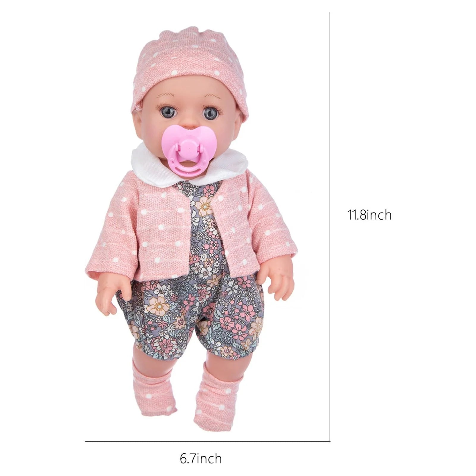 12 inch Realistic Vinyl Reborn Baby Doll with Doll Clothes H569