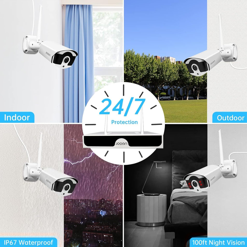 3MP Wireless Security Camera System with 1TB Hard Drive Y1090